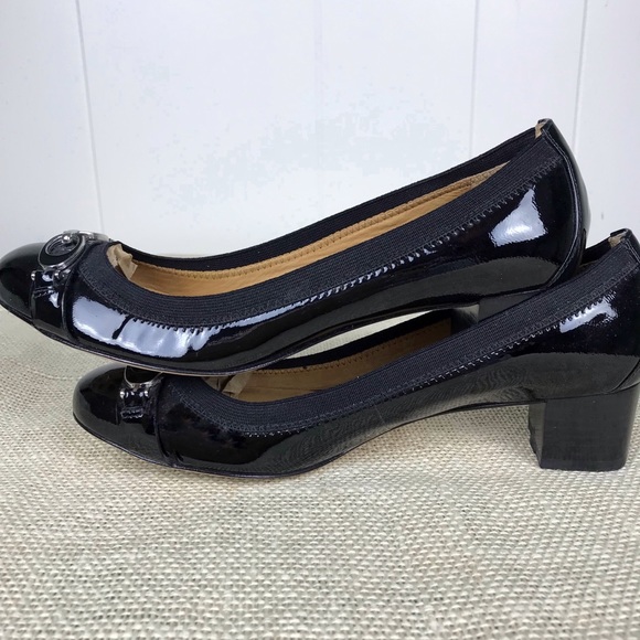 Coach Tandy Black Patent Leather Pumps Size 8 - Picture 6 of 9